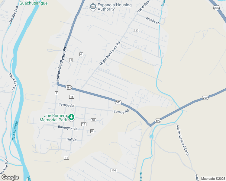 map of restaurants, bars, coffee shops, grocery stores, and more near 43 Private Drive 1334 in Española