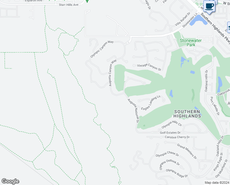 map of restaurants, bars, coffee shops, grocery stores, and more near 48 Augusta Canyon Way in Las Vegas