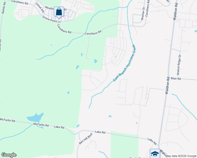 map of restaurants, bars, coffee shops, grocery stores, and more near 7355 Carothers Road in Nolensville