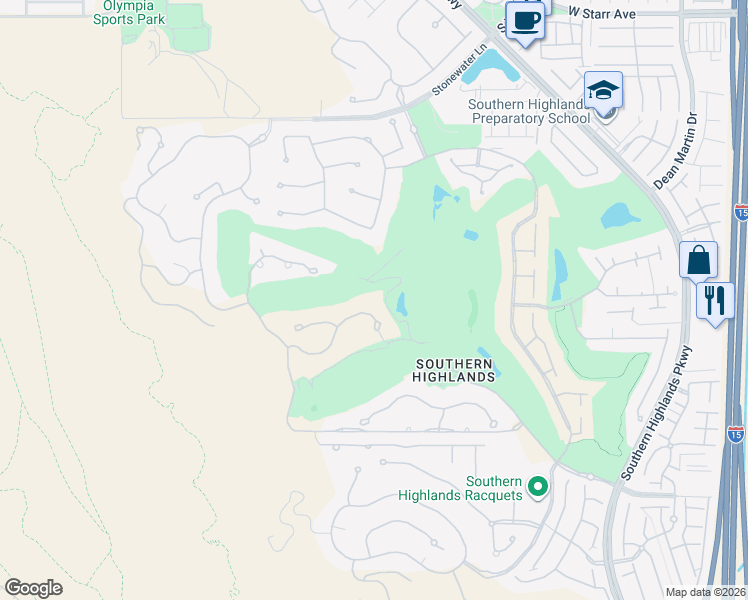 map of restaurants, bars, coffee shops, grocery stores, and more near 8 Eagles Landing Lane in Las Vegas