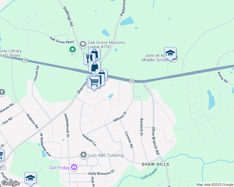 map of restaurants, bars, coffee shops, grocery stores, and more near 1050 Arbor Edge Lane in Durham