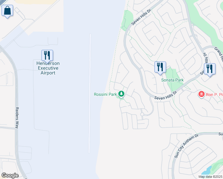 map of restaurants, bars, coffee shops, grocery stores, and more near 1489 Morning Crescent Street in Henderson