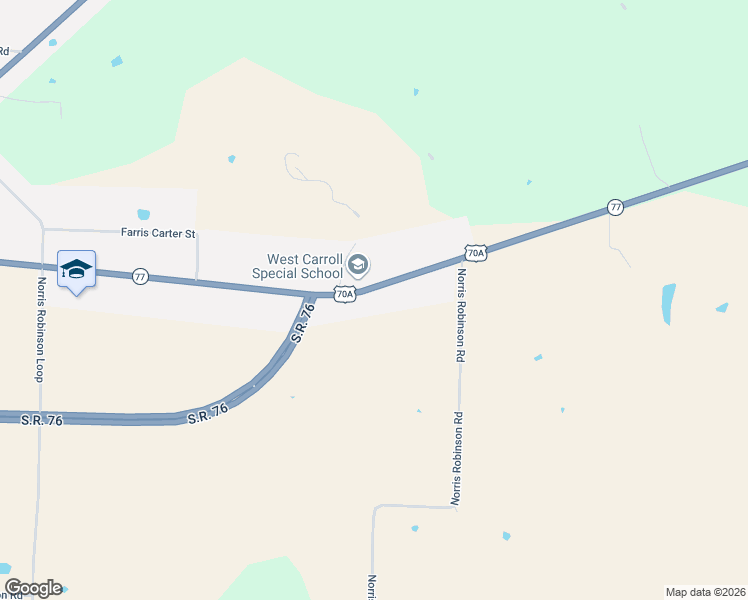 map of restaurants, bars, coffee shops, grocery stores, and more near 1430 Tennessee 77 in Atwood