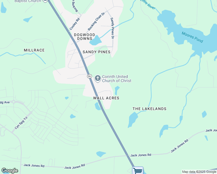 map of restaurants, bars, coffee shops, grocery stores, and more near 7818 Zebulon Road in Youngsville