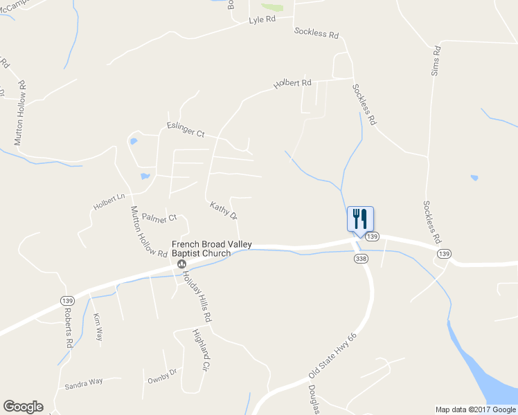 map of restaurants, bars, coffee shops, grocery stores, and more near 3035 Toms Lane in Kodak