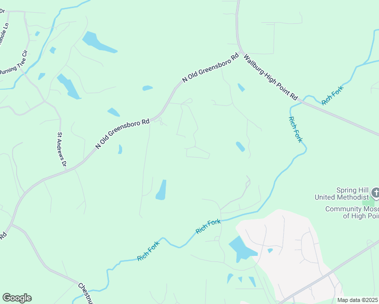 map of restaurants, bars, coffee shops, grocery stores, and more near 422 Cecil Farm Road in High Point