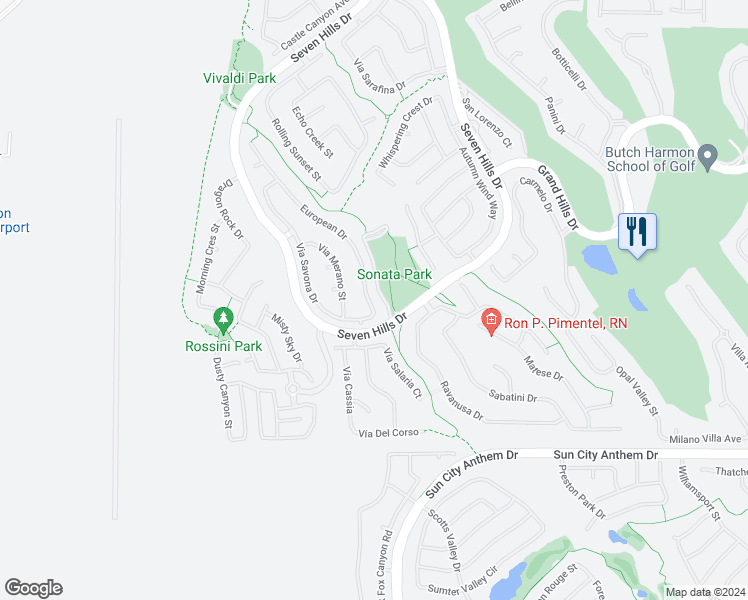 map of restaurants, bars, coffee shops, grocery stores, and more near 1464 European Drive in Henderson