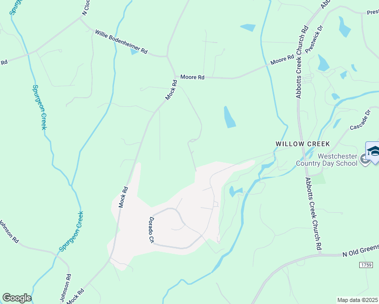 map of restaurants, bars, coffee shops, grocery stores, and more near 2116 Mock Road in High Point