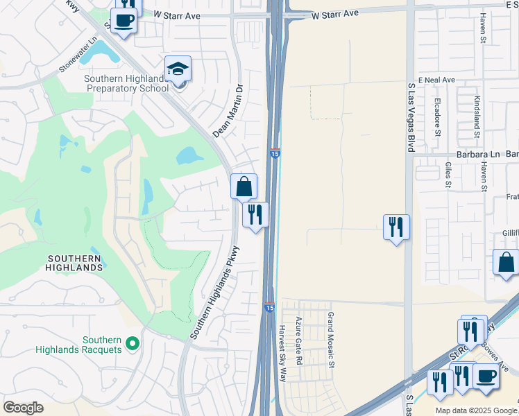 map of restaurants, bars, coffee shops, grocery stores, and more near 3073 Pawtucket Ln in Las Vegas