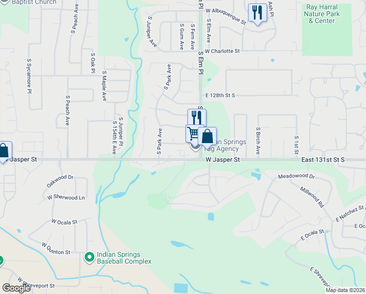 map of restaurants, bars, coffee shops, grocery stores, and more near 805 West Imperial Street in Broken Arrow
