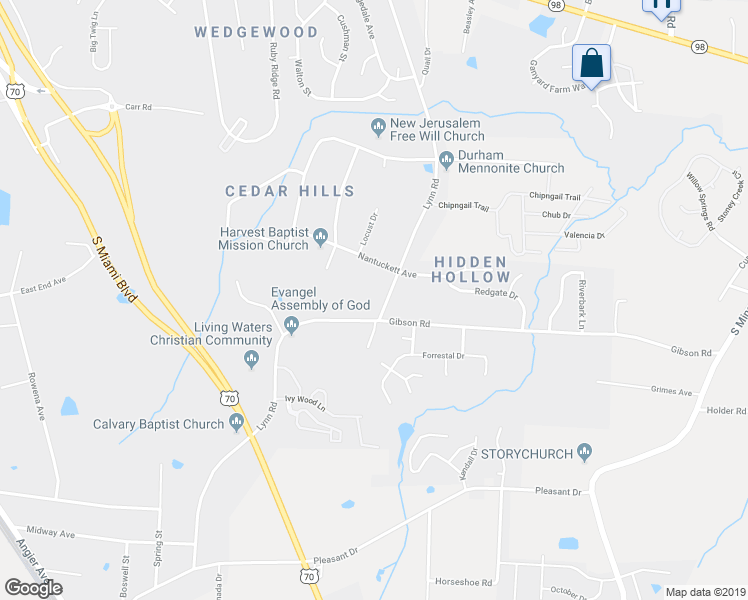 map of restaurants, bars, coffee shops, grocery stores, and more near 910-914 Lynn Road in Durham