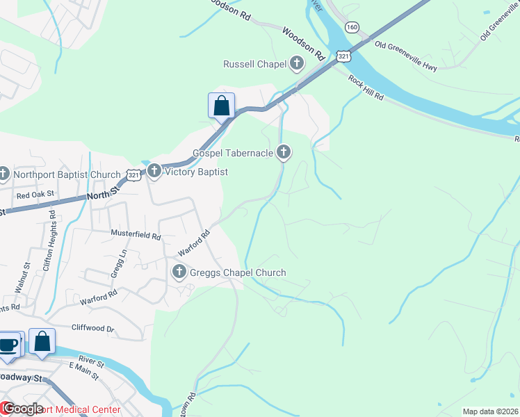 map of restaurants, bars, coffee shops, grocery stores, and more near 779 Warford Road in Newport