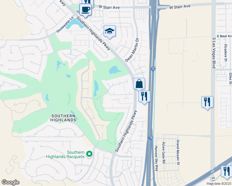 map of restaurants, bars, coffee shops, grocery stores, and more near 11846 Waterford Castle Court in Las Vegas