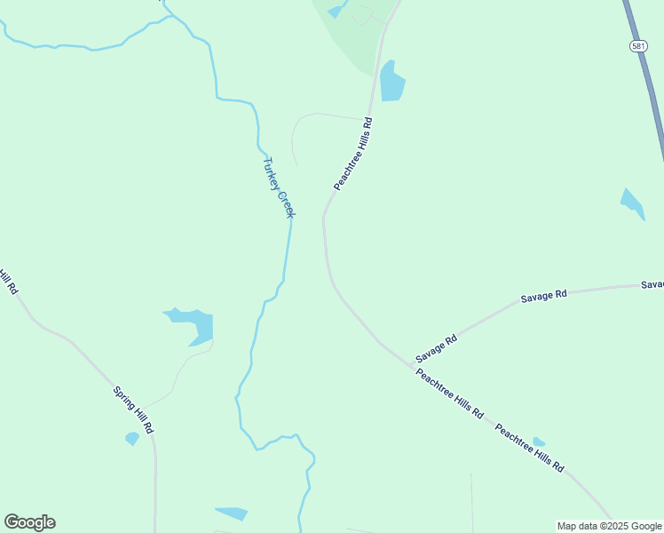 map of restaurants, bars, coffee shops, grocery stores, and more near Peachtree Hills Road in Spring Hope