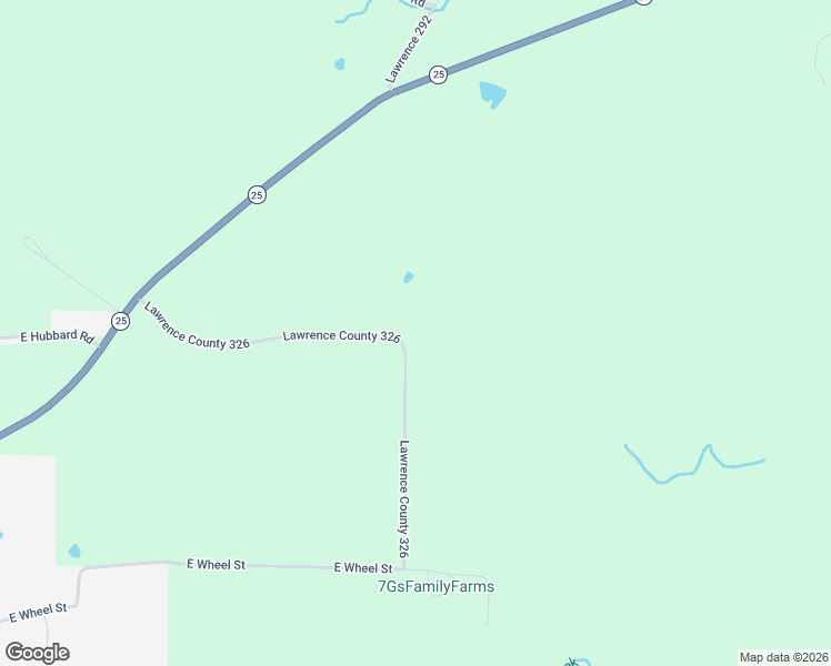 map of restaurants, bars, coffee shops, grocery stores, and more near Lawrence County 326 in Strawberry