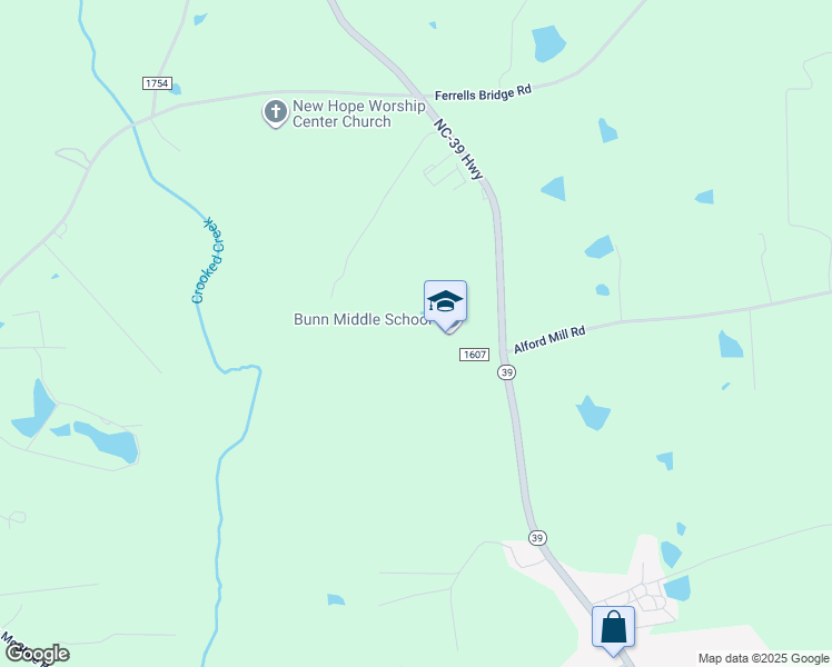 map of restaurants, bars, coffee shops, grocery stores, and more near 4742 North Carolina 39 in Bunn