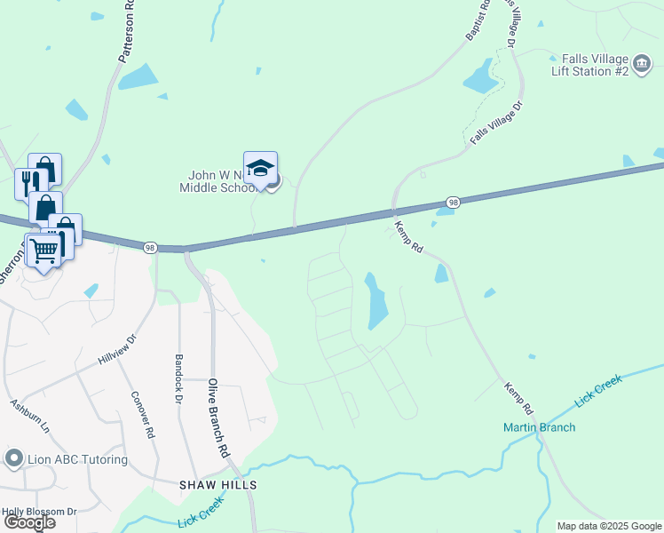 map of restaurants, bars, coffee shops, grocery stores, and more near 5432 Wake Forest Highway in Durham