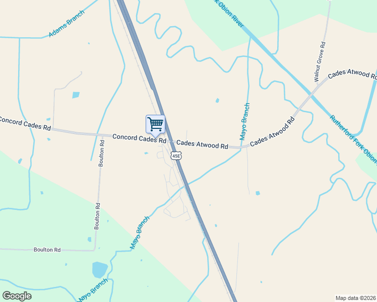 map of restaurants, bars, coffee shops, grocery stores, and more near 264 Bradford Highway in Milan