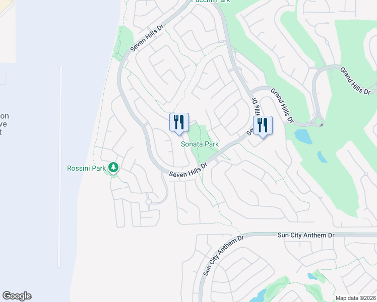 map of restaurants, bars, coffee shops, grocery stores, and more near 1468 European Drive in Henderson