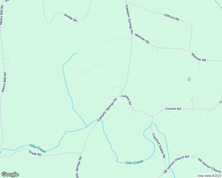 map of restaurants, bars, coffee shops, grocery stores, and more near 481 Eupeptic Springs Road in Olin