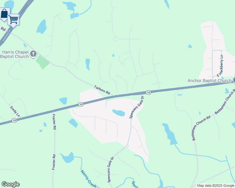 map of restaurants, bars, coffee shops, grocery stores, and more near in Youngsville