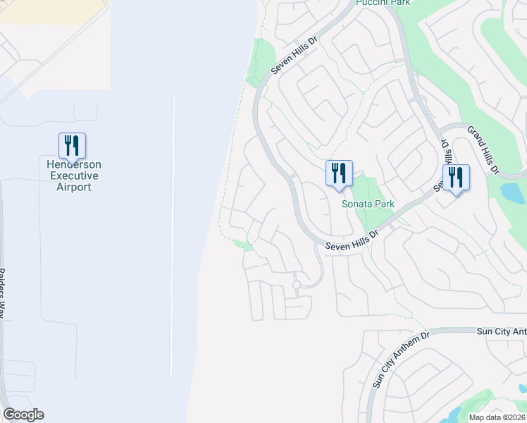 map of restaurants, bars, coffee shops, grocery stores, and more near 3188 Dusty Moon Avenue in Henderson
