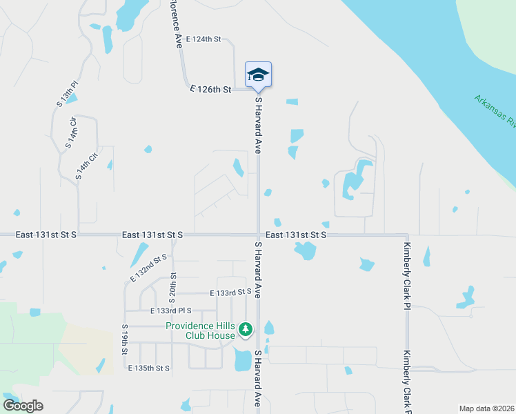 map of restaurants, bars, coffee shops, grocery stores, and more near 3417 East 131st Street South in Bixby