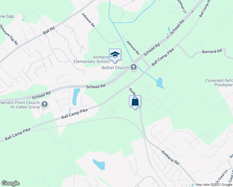 map of restaurants, bars, coffee shops, grocery stores, and more near 7205 Ball Camp Pike in Knoxville
