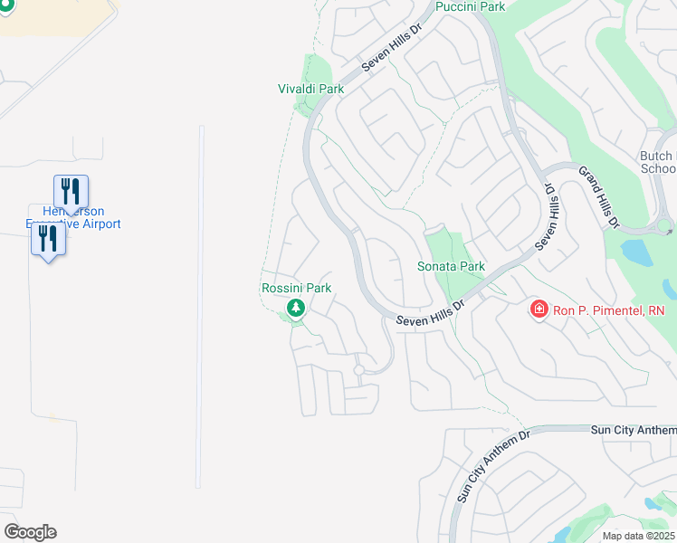 map of restaurants, bars, coffee shops, grocery stores, and more near 3143 Dusty Moon Avenue in Henderson