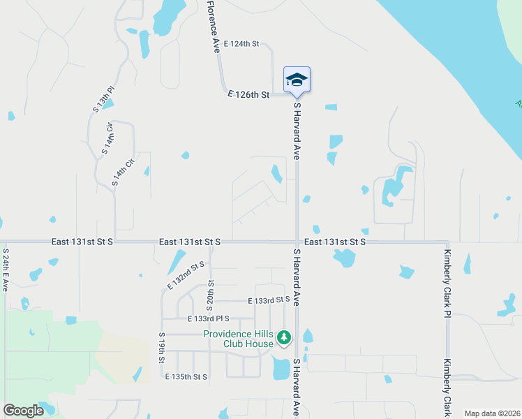 map of restaurants, bars, coffee shops, grocery stores, and more near 2724-3298 East 131st Street South in Bixby