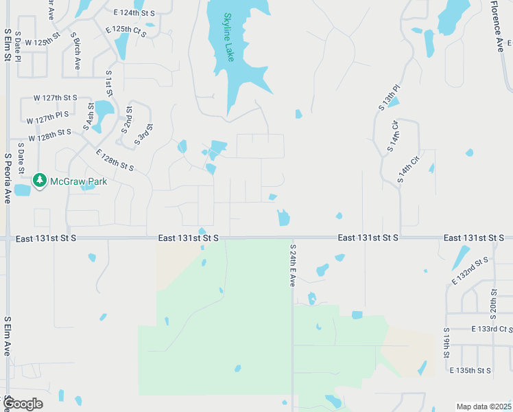 map of restaurants, bars, coffee shops, grocery stores, and more near 12914 South 6th Place in Jenks