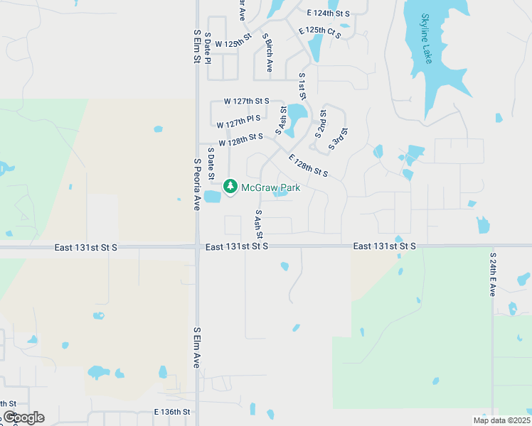 map of restaurants, bars, coffee shops, grocery stores, and more near 12918 South 1st Street in Jenks