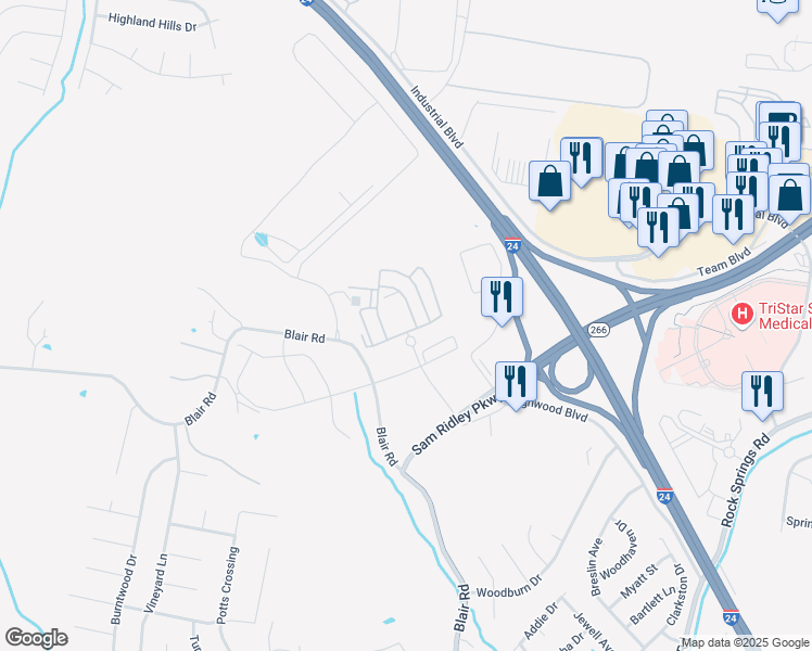 map of restaurants, bars, coffee shops, grocery stores, and more near 1000 Colonnade Drive in Smyrna