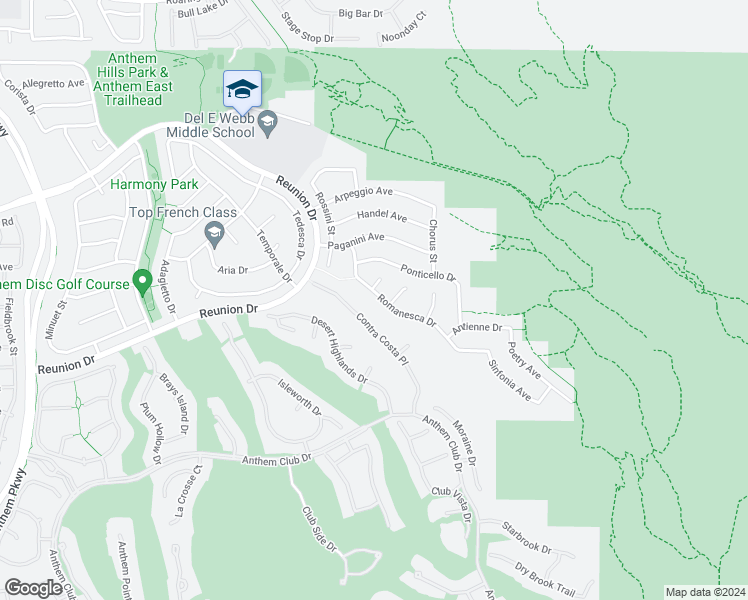 map of restaurants, bars, coffee shops, grocery stores, and more near 1393 Romanesca Drive in Henderson