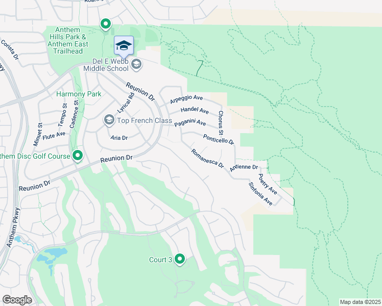 map of restaurants, bars, coffee shops, grocery stores, and more near 1393 Romanesca Drive in Henderson