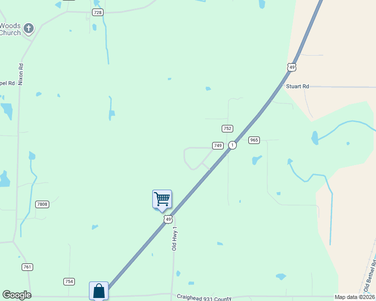 map of restaurants, bars, coffee shops, grocery stores, and more near Greene 749 Road in Paragould