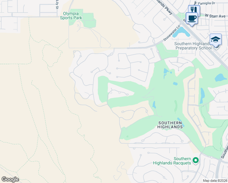 map of restaurants, bars, coffee shops, grocery stores, and more near 23 Castle Oaks Court in Las Vegas