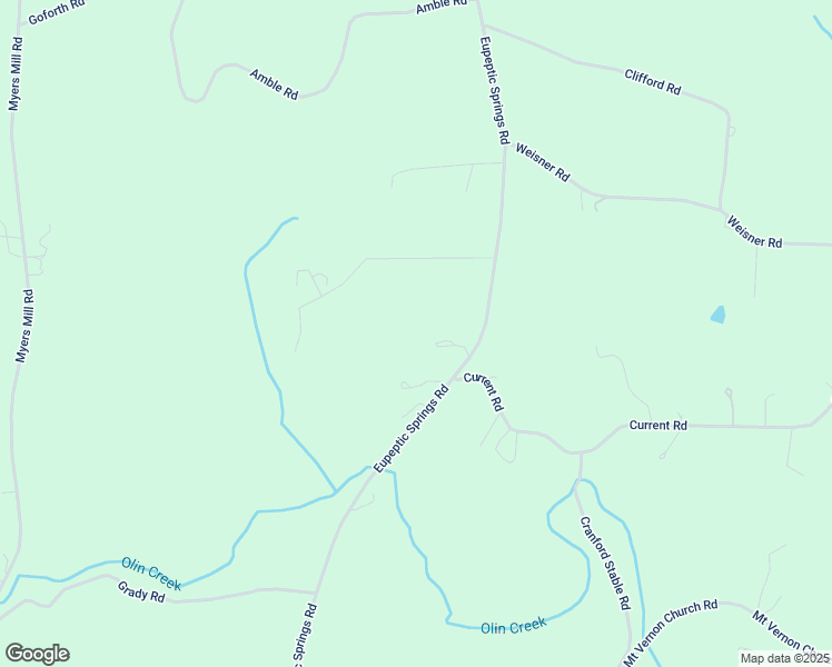 map of restaurants, bars, coffee shops, grocery stores, and more near 481 Eupeptic Springs Road in Olin