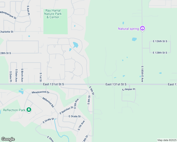 map of restaurants, bars, coffee shops, grocery stores, and more near 7712 South 7th Street, in Broken Arrow