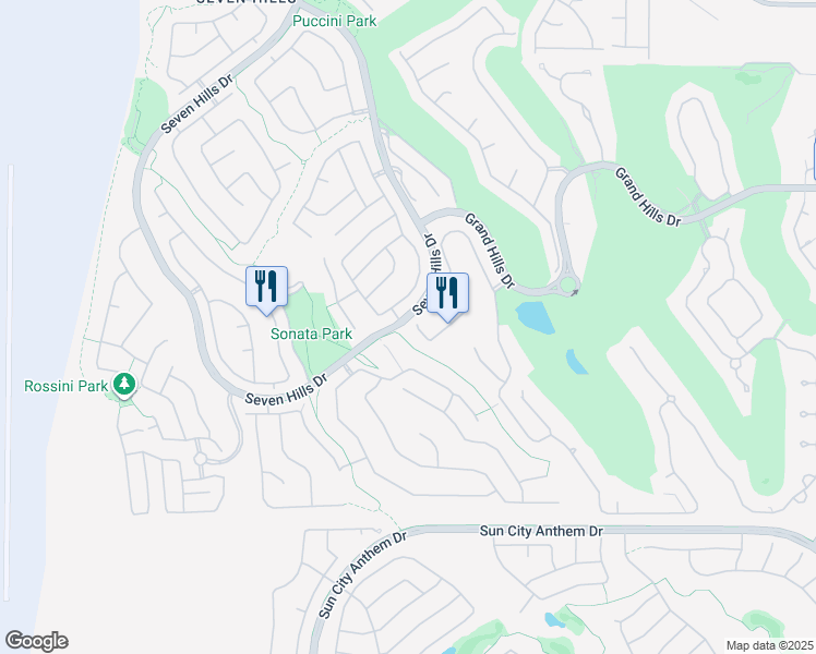 map of restaurants, bars, coffee shops, grocery stores, and more near 2940 Cimini Court in Henderson