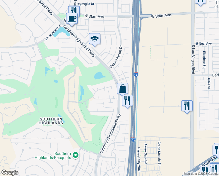 map of restaurants, bars, coffee shops, grocery stores, and more near 11803 Weybrook Park Drive in Las Vegas