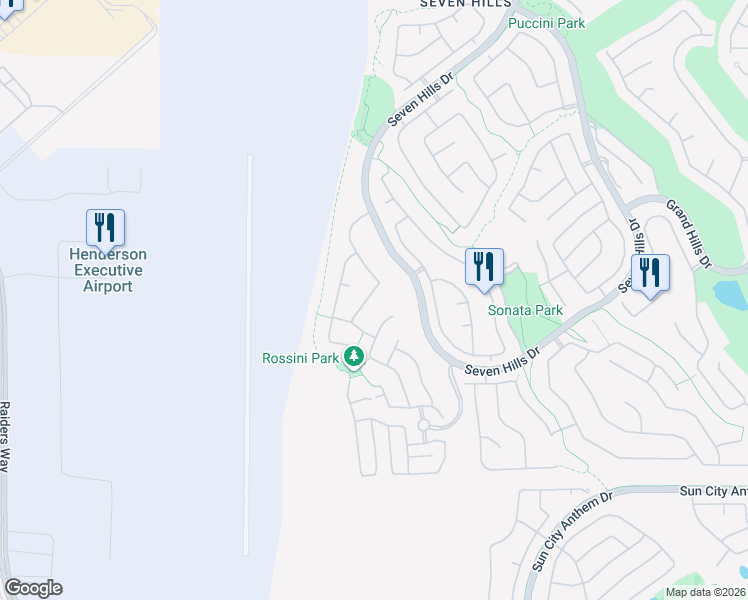 map of restaurants, bars, coffee shops, grocery stores, and more near 1461 Dragon Rock Drive in Henderson