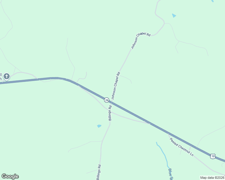 map of restaurants, bars, coffee shops, grocery stores, and more near 275 Johnson Chapel Road in Sparta