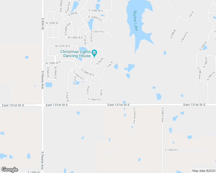 map of restaurants, bars, coffee shops, grocery stores, and more near 2929 South Garnett Road in Tulsa
