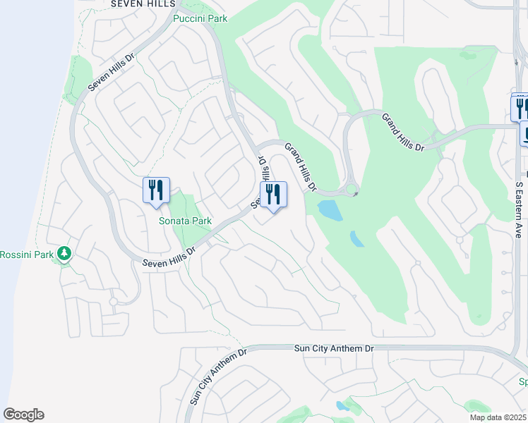 map of restaurants, bars, coffee shops, grocery stores, and more near 2944 Genova Court in Henderson