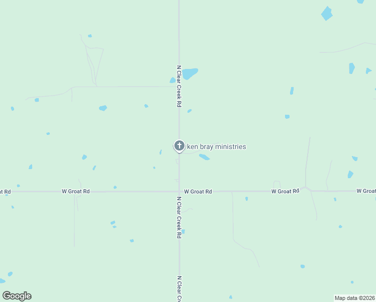 map of restaurants, bars, coffee shops, grocery stores, and more near 15520 North Clear Creek Road in Hulbert