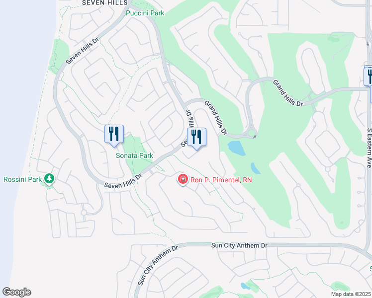map of restaurants, bars, coffee shops, grocery stores, and more near 2943 Cimini Court in Henderson