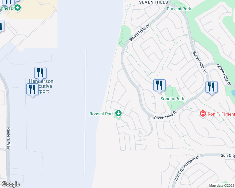 map of restaurants, bars, coffee shops, grocery stores, and more near 1461 Dragon Rock Drive in Henderson