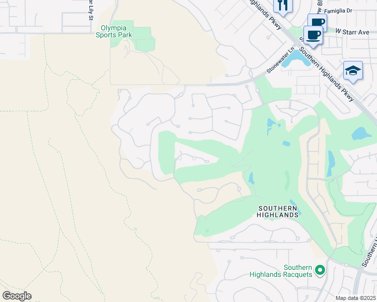 map of restaurants, bars, coffee shops, grocery stores, and more near Castle Oaks Court in Enterprise
