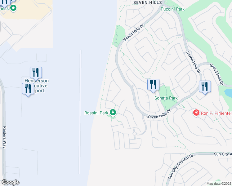 map of restaurants, bars, coffee shops, grocery stores, and more near 1461 Dragon Rock Drive in Henderson